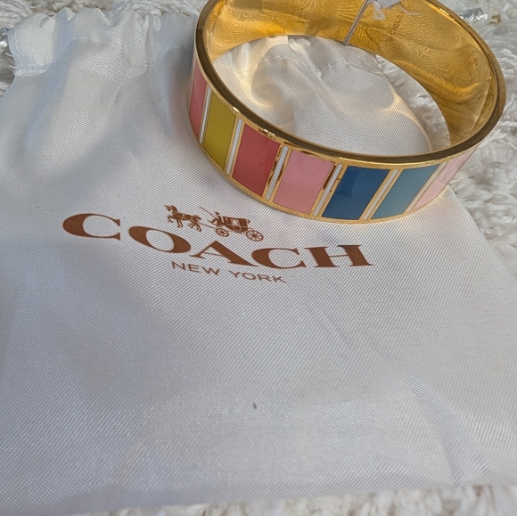 Coach Gold and Multicolor Bangle Bracelet - Picture 1 of 4